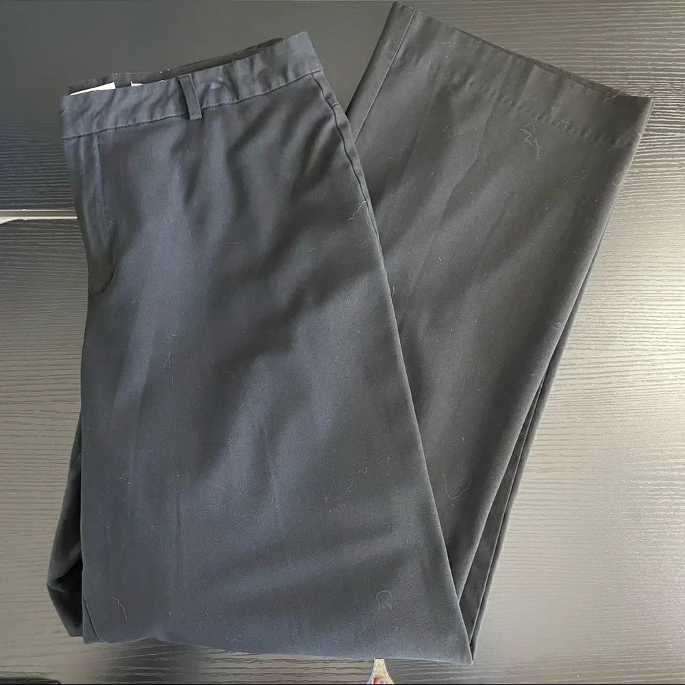 Old Navy Stretch Black Rayon Blend Trouser, 14 Long